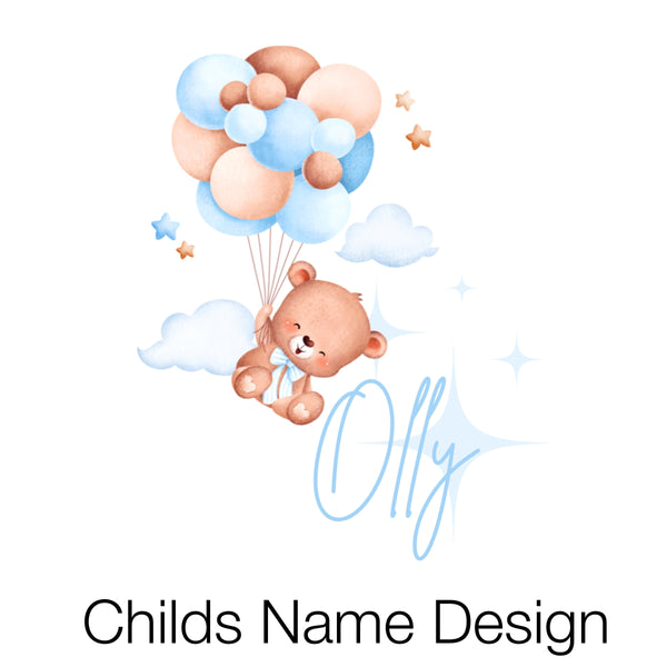 Childs Name (Blue) | Teddies & Squidgy's