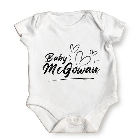 Baby *name* with Hearts | Baby Grow