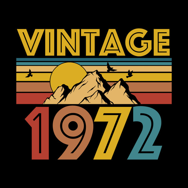 70's Vintage Mountain | Black T-Shirt