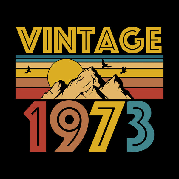 70's Vintage Mountain | Black T-Shirt