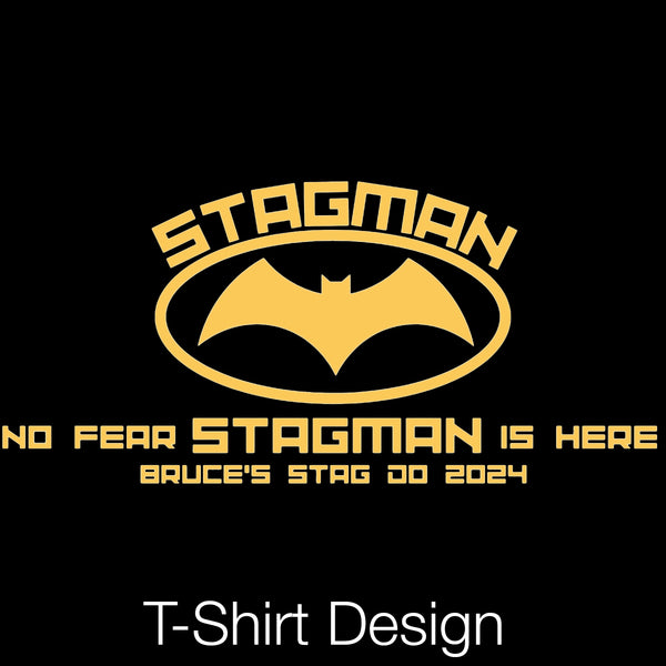 The Stagman | Black Stag Do T-Shirt