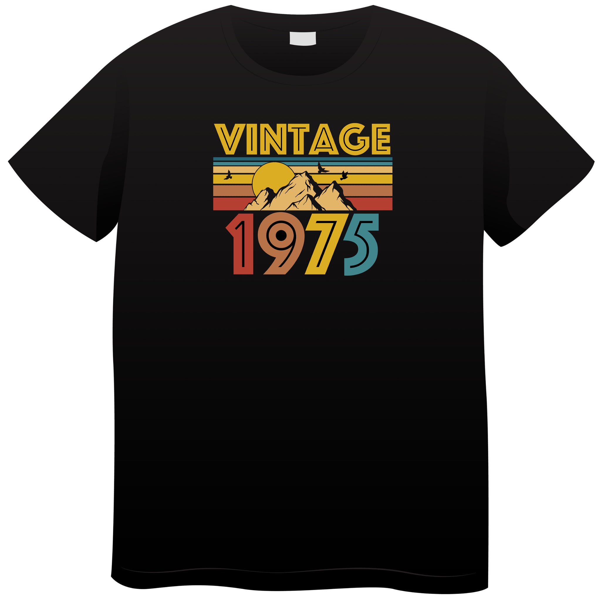 70's Vintage Mountain | Black T-Shirt