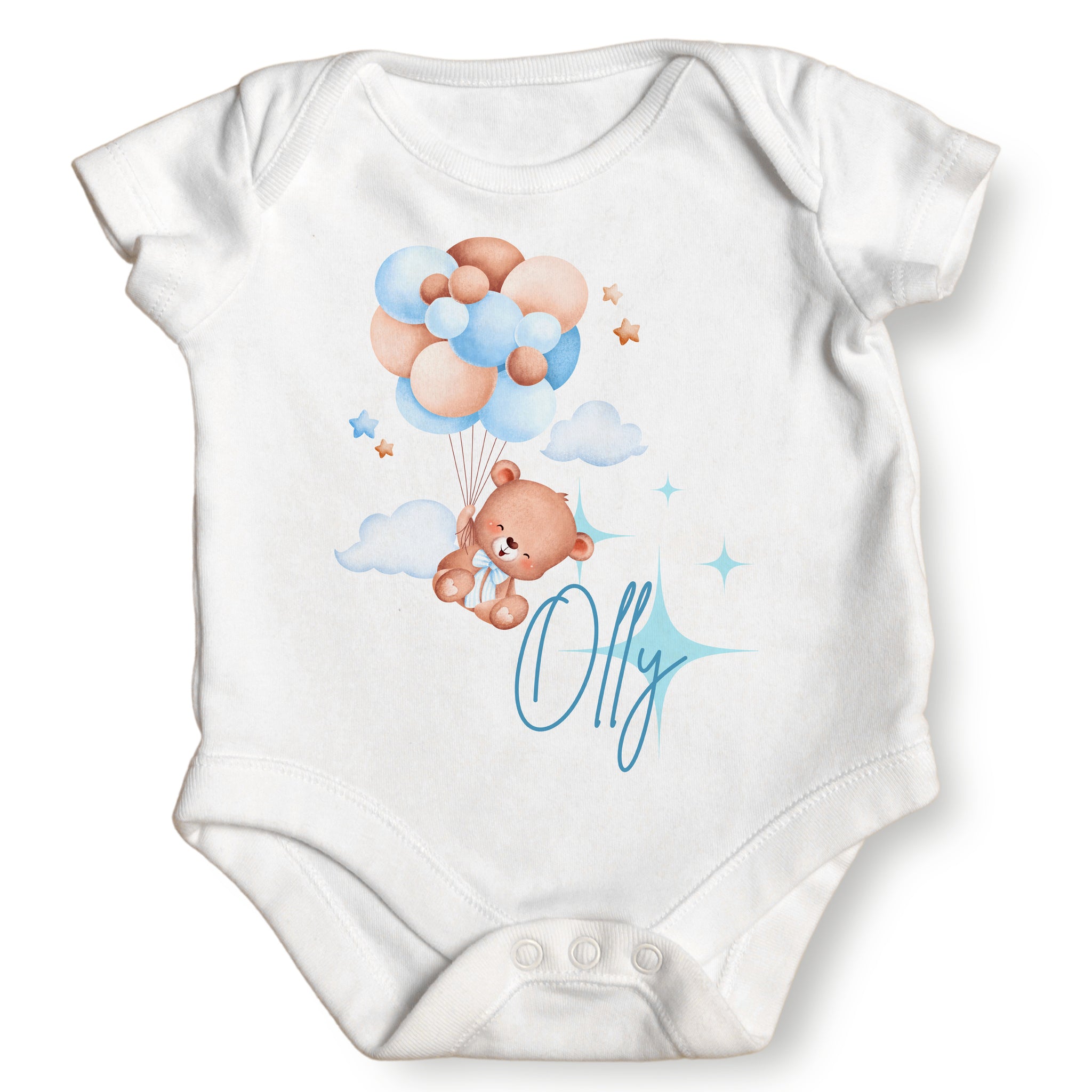 Balloon Bear (Blue or Pink) | Baby Grow