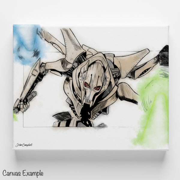 Grevious (Charcoal Drawing w/ Colour)