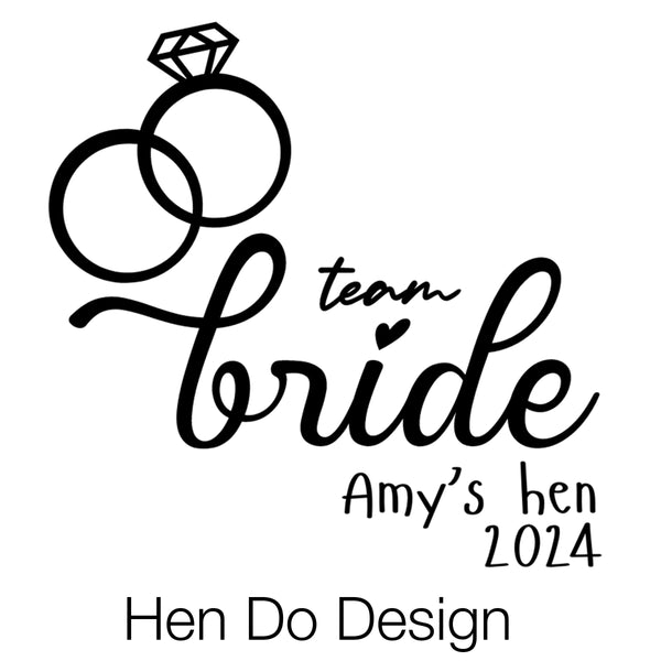 Team Bride | White Hen Do T-Shirt