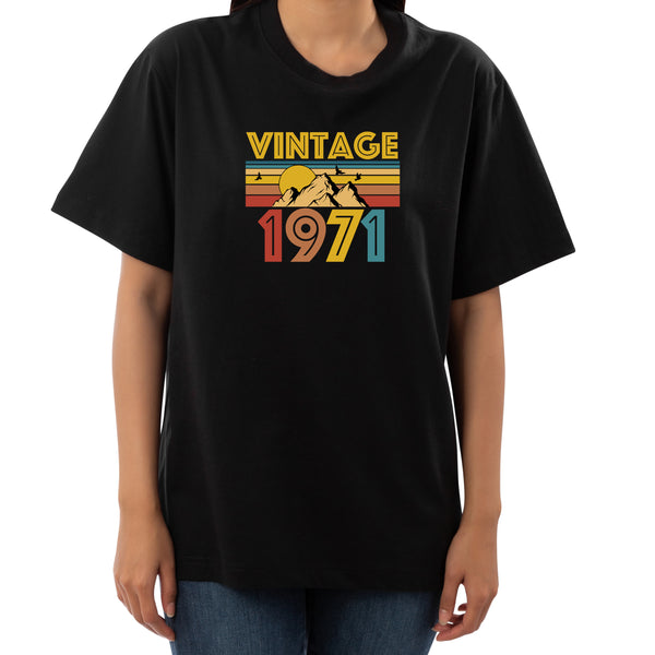 70's Vintage Mountain | Black T-Shirt