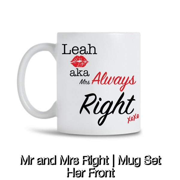 Mr and Mrs Right | Mug set