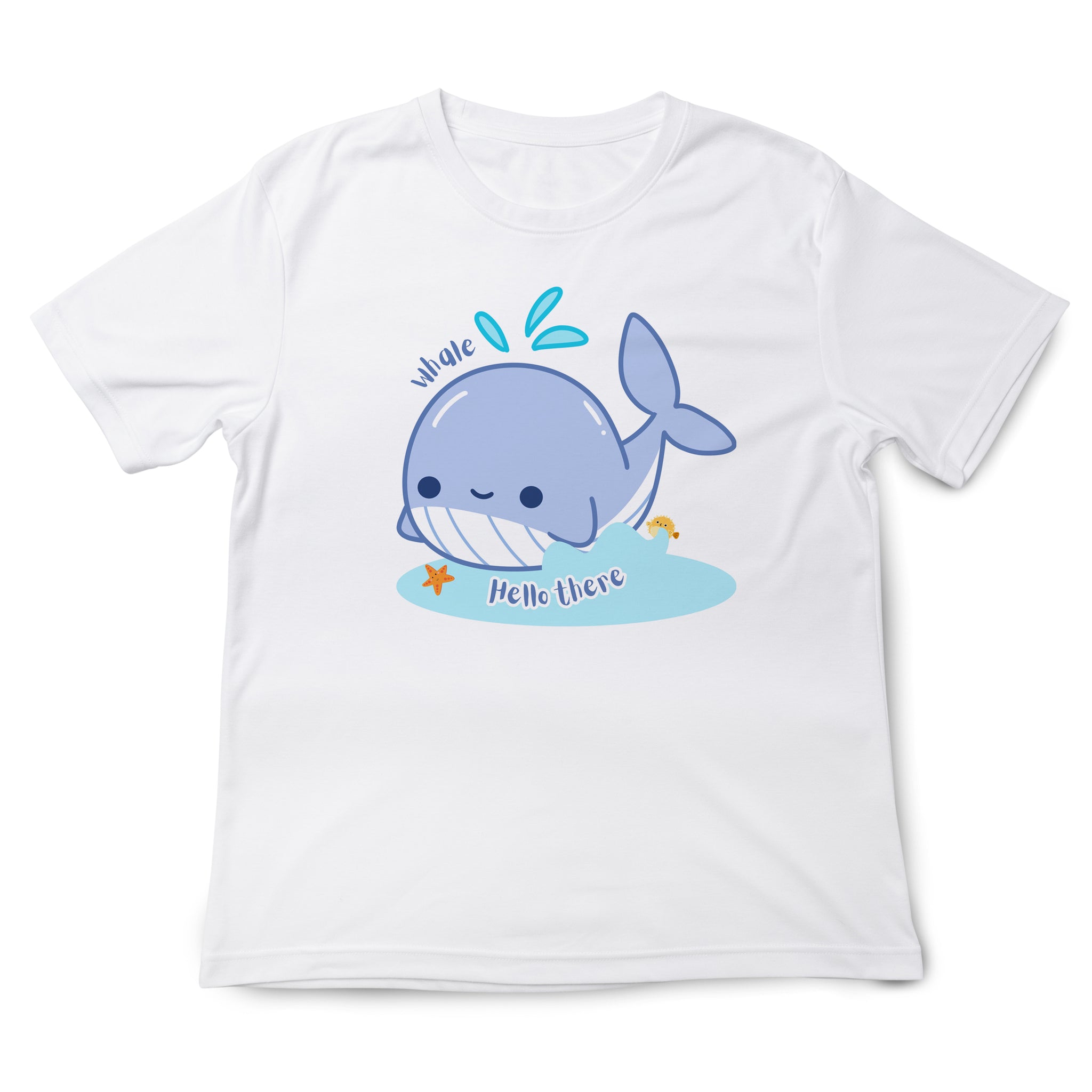 Whale Hello There | Kids T-shirt | Front and Back Design